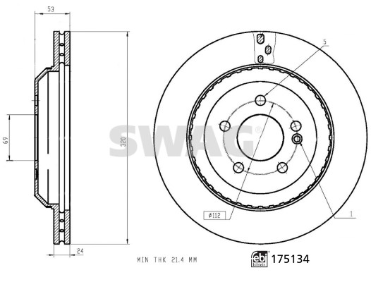 Disc frana 33 10 7336 SWAG